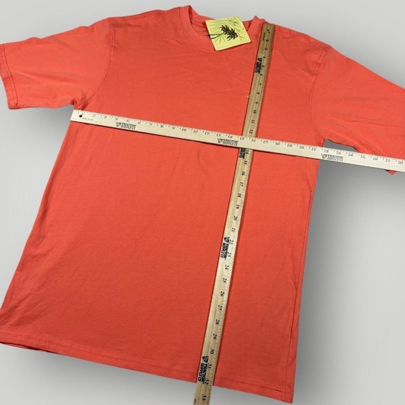 Joe Marlin Shirt Mens Large Pink Papaya Cotton Logo Crewneck Short Sleeve Tee - Picture 4 of 7